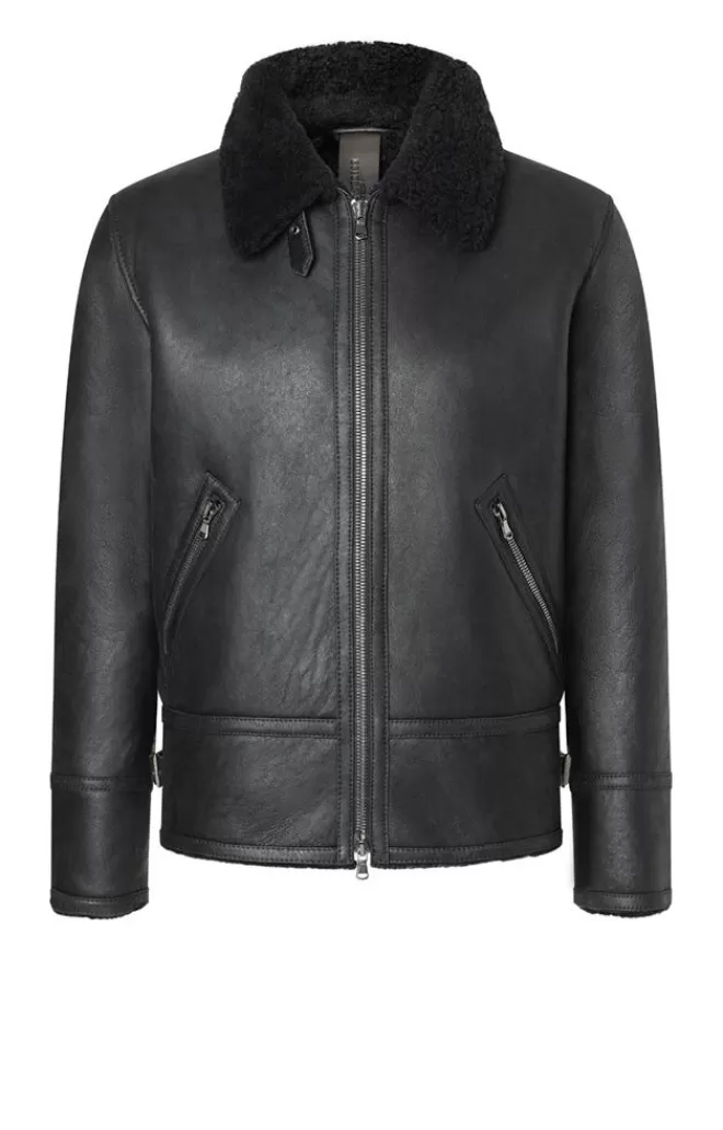 Men WERNER CHRIST Alim: Grained Pilot Jacket Crafted In Lambski