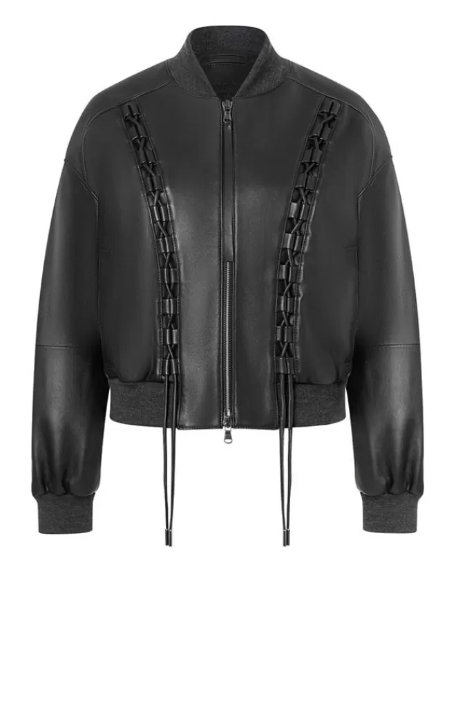 Women WERNER CHRIST Bailey: Leather Blouson In College Style