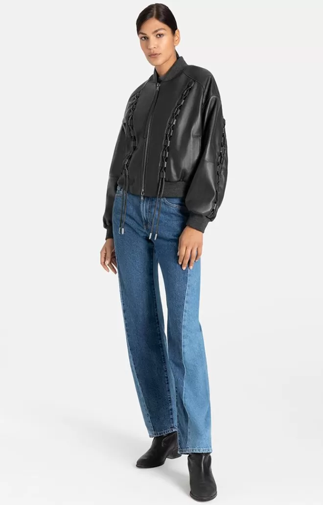 Women WERNER CHRIST Bailey: Leather Blouson In College Style