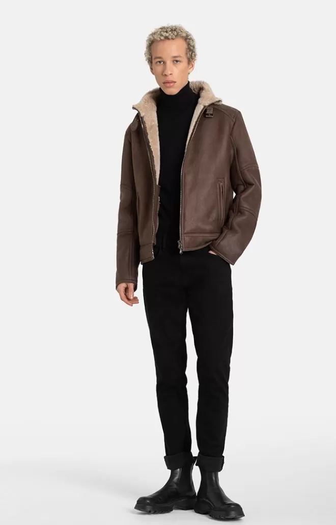 Men WERNER CHRIST Basti: Lambskin Jacket In Bomber Style