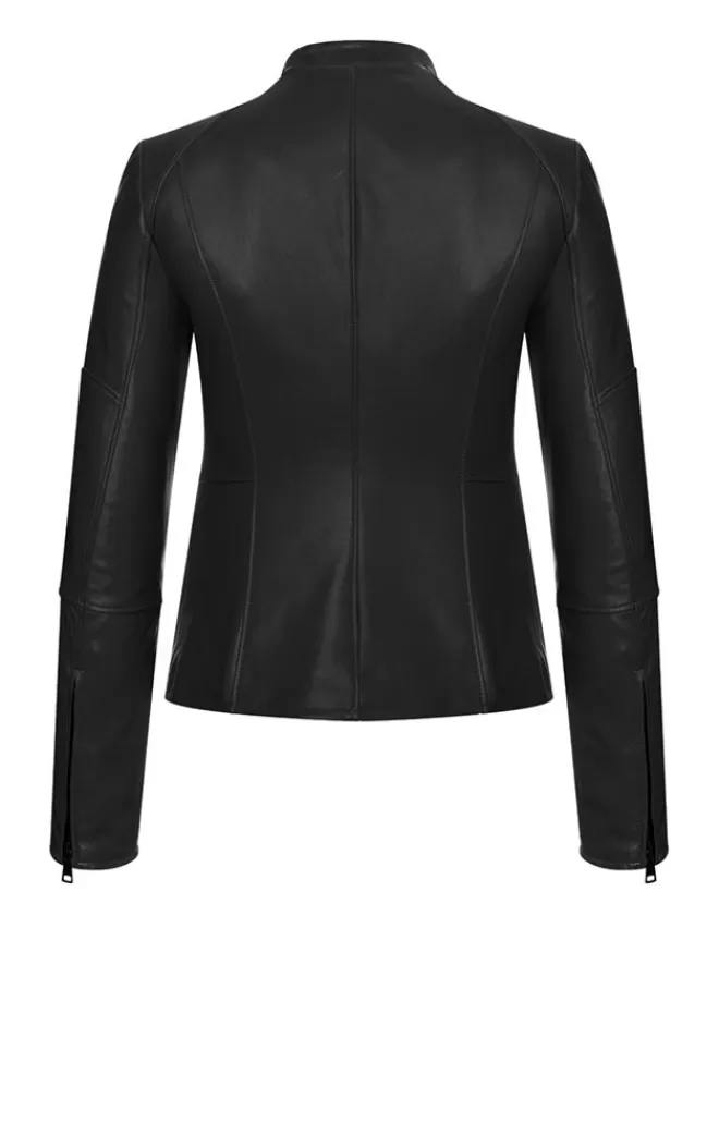 Women WERNER CHRIST Corinna: Biker Jacket Crafted In Lamb Nappa