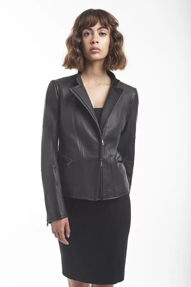 Women WERNER CHRIST Corinna: Biker Jacket Crafted In Lamb Nappa