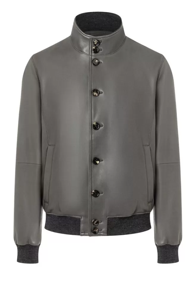 Men WERNER CHRIST Eddy: Casual Nappa Blouson With Buttons