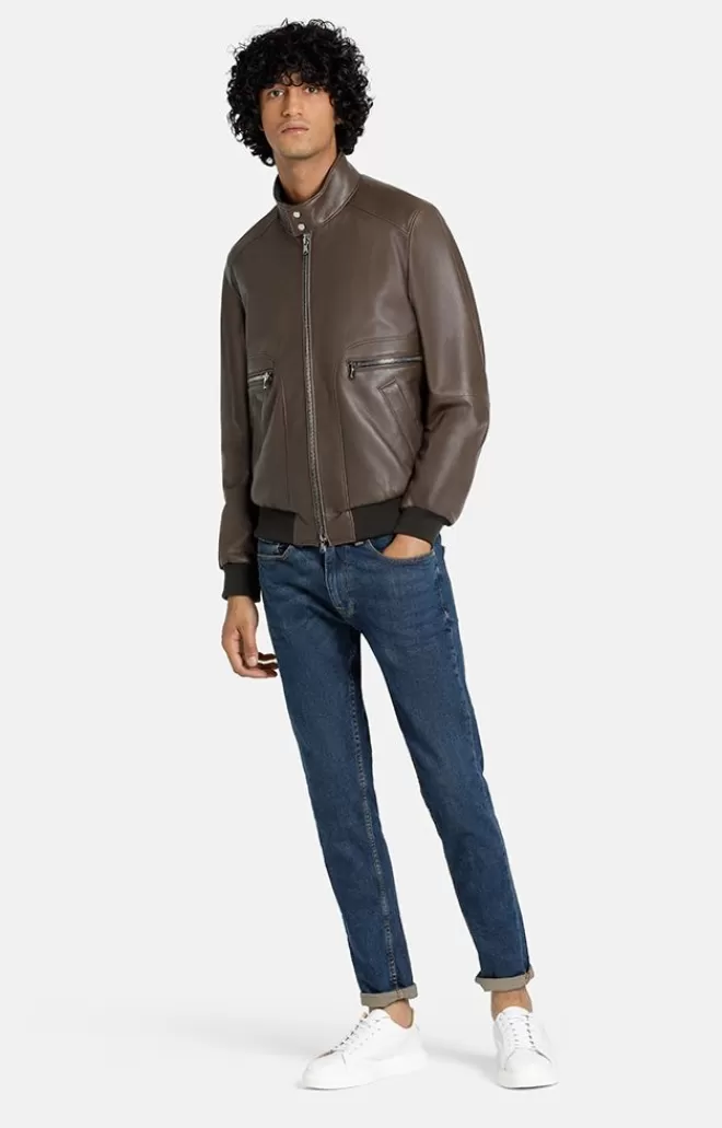 Men WERNER CHRIST Tony: Rugged Blouson With Knitted Cuffs